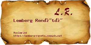 Lemberg Renátó névjegykártya