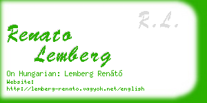 renato lemberg business card